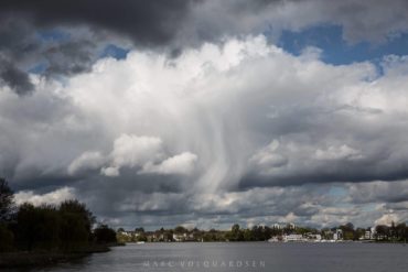 Rainclouds over the Alster Lake