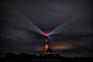 Lighthouse Westerhever Sand at night