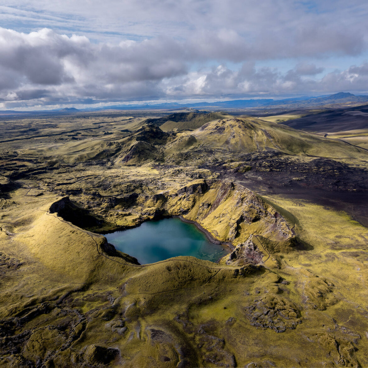 Tjarnagígur in the western Laki crater row (with permission of Vatnajökull National Park)