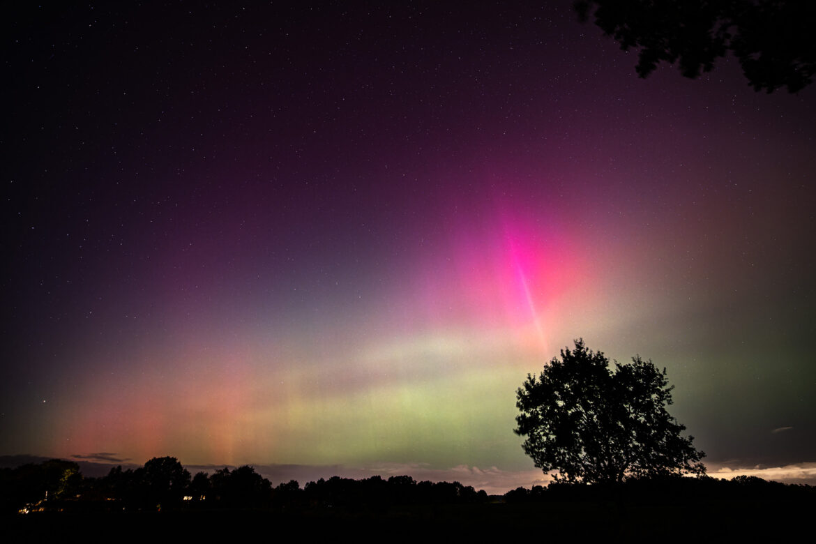 Aurora Borialis über Buchholz